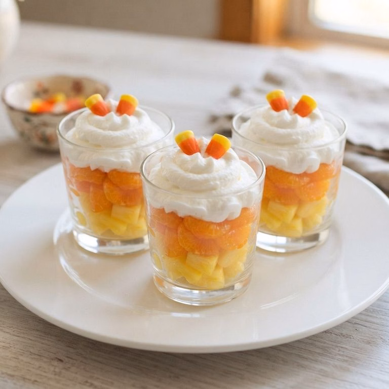Candy Corn Fruit Cup Recipe
