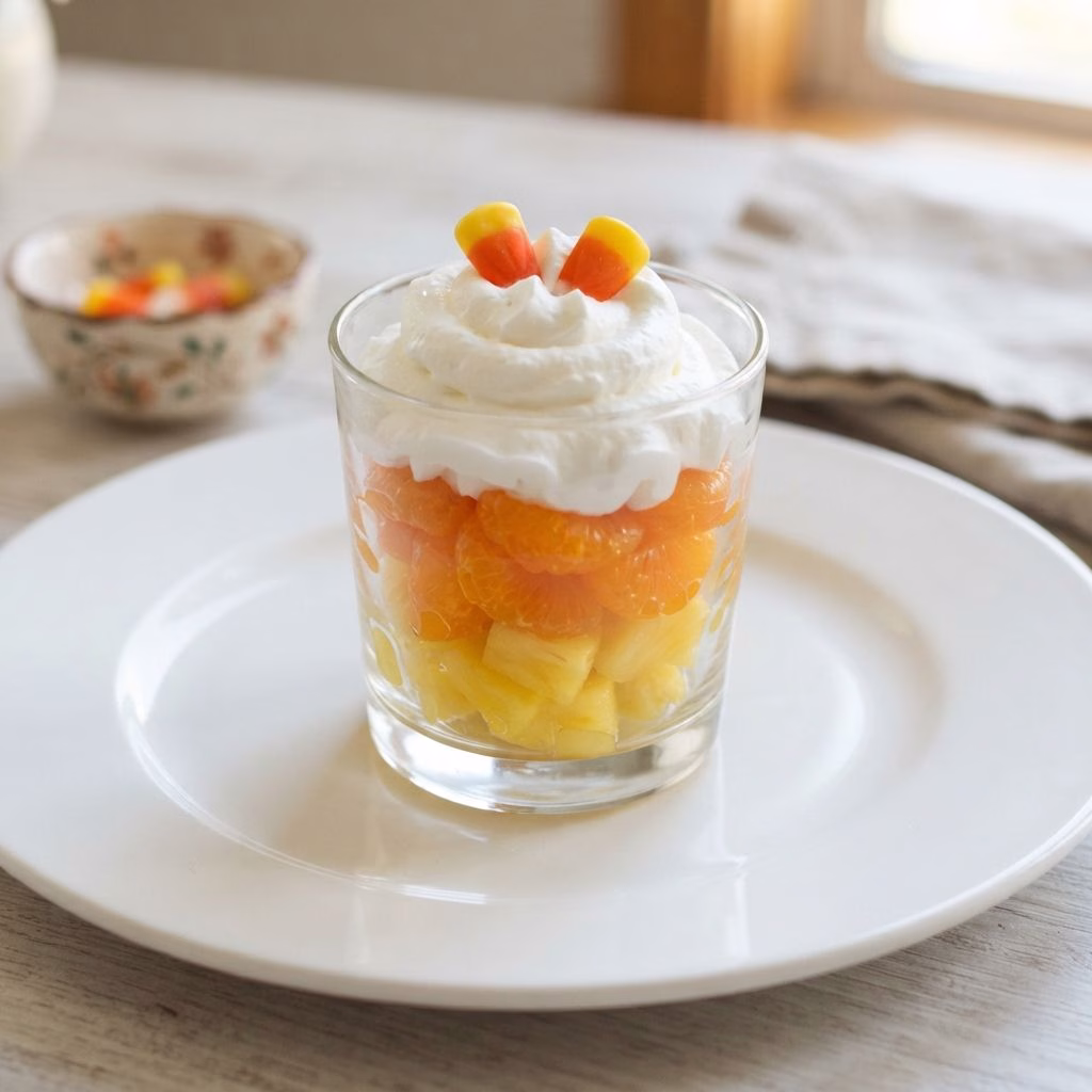 Candy Corn Fruit Cup Recipe