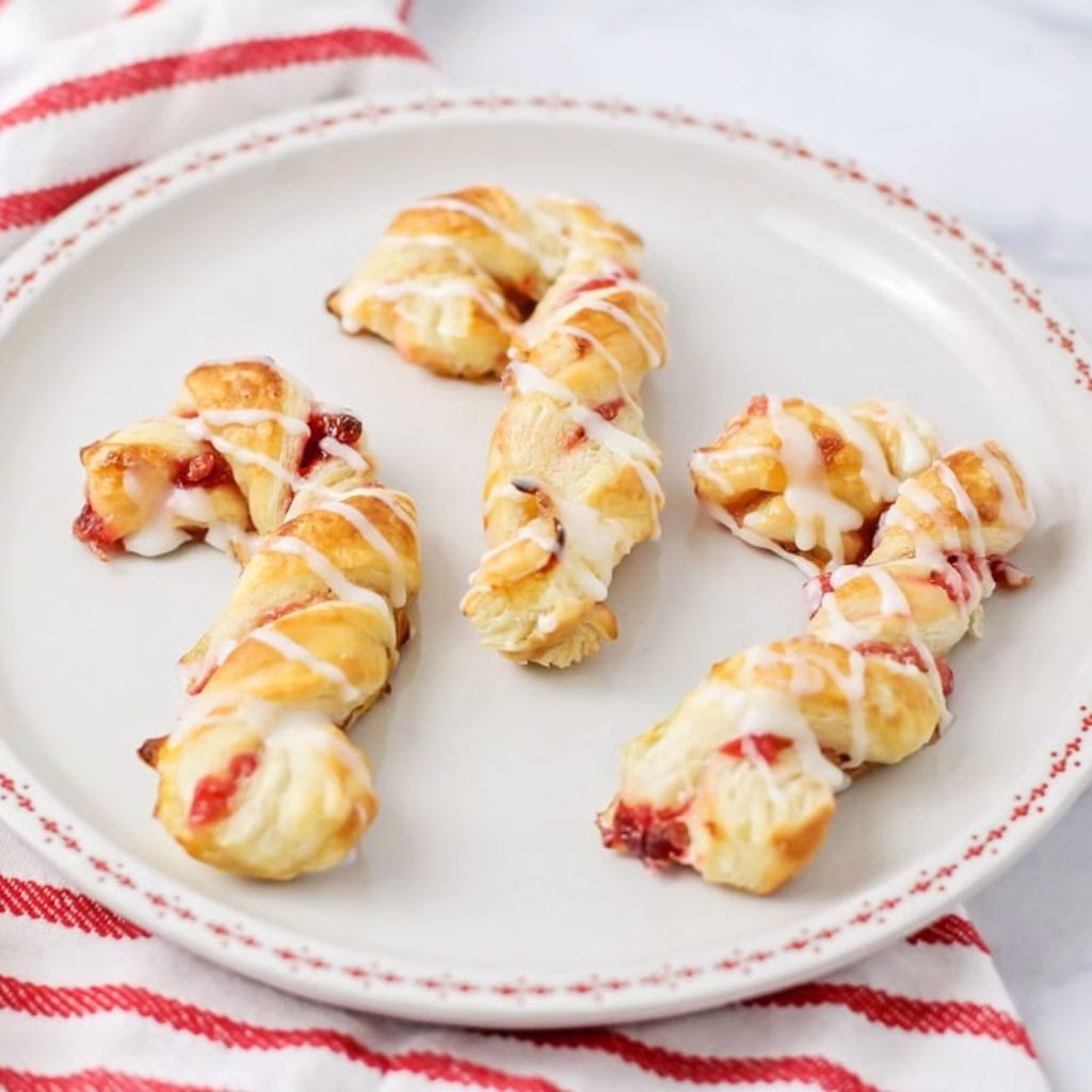 Cinnamon Sugar Candy Cane Puff Pastry