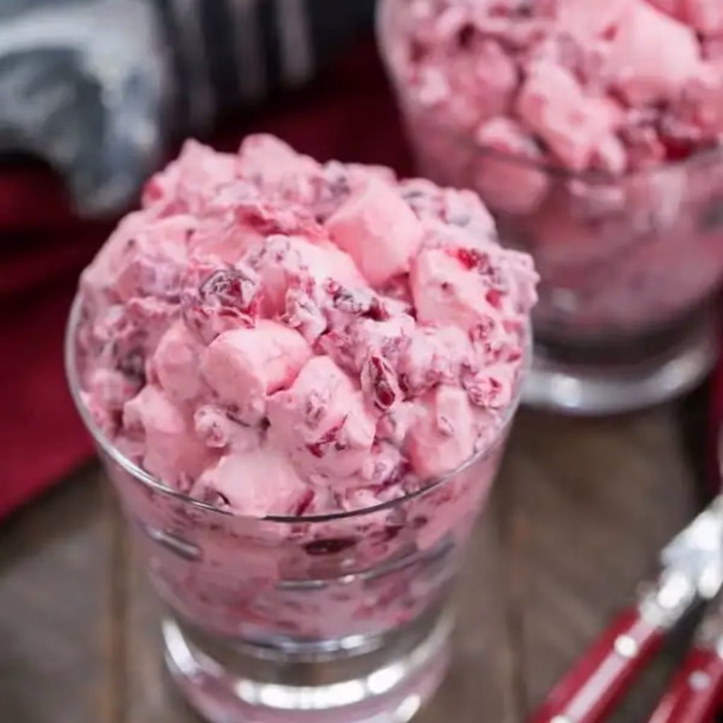 Cranberry Fluff with Marshmallows