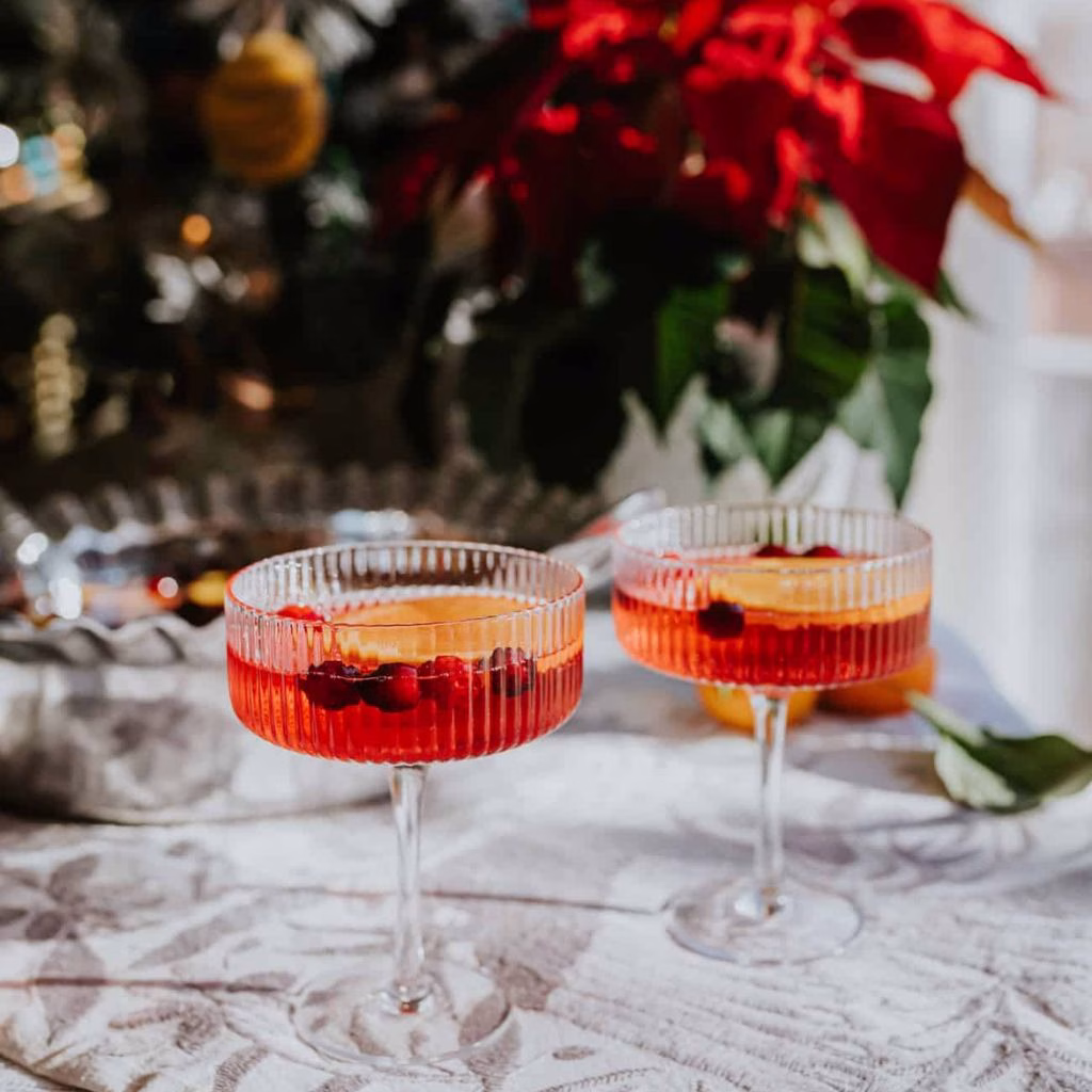 Cranberry Orange Poinsettia Punch