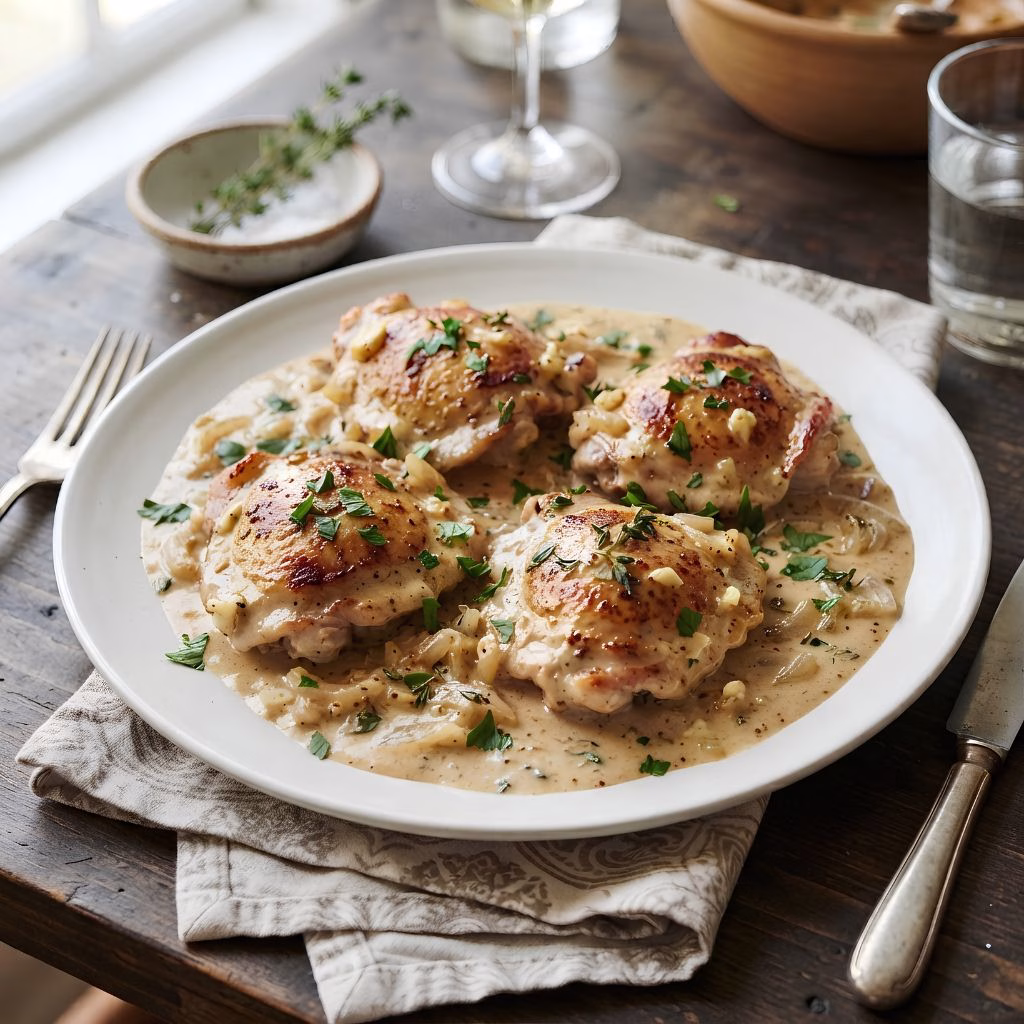 Creamy Dijon Chicken Thighs Recipe