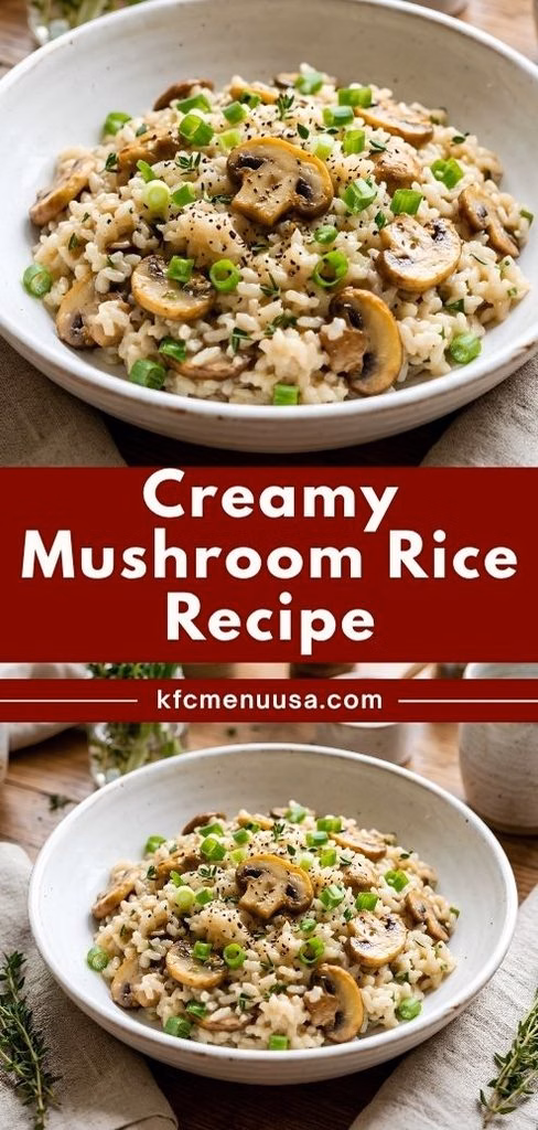 Creamy Mushroom Rice Recipe