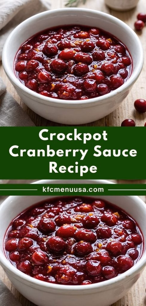 Crockpot Cranberry Sauce Recipe