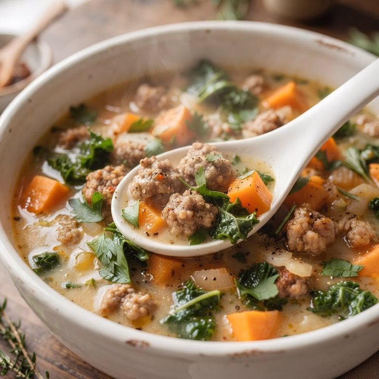 Crockpot Sweet Potato Sausage Soup Recipe