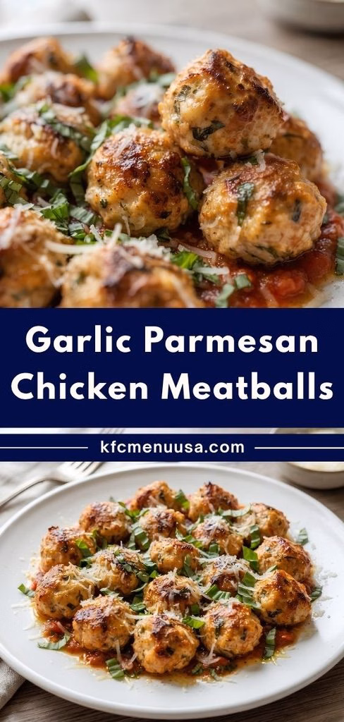Garlic Parmesan Chicken Meatballs Recipe