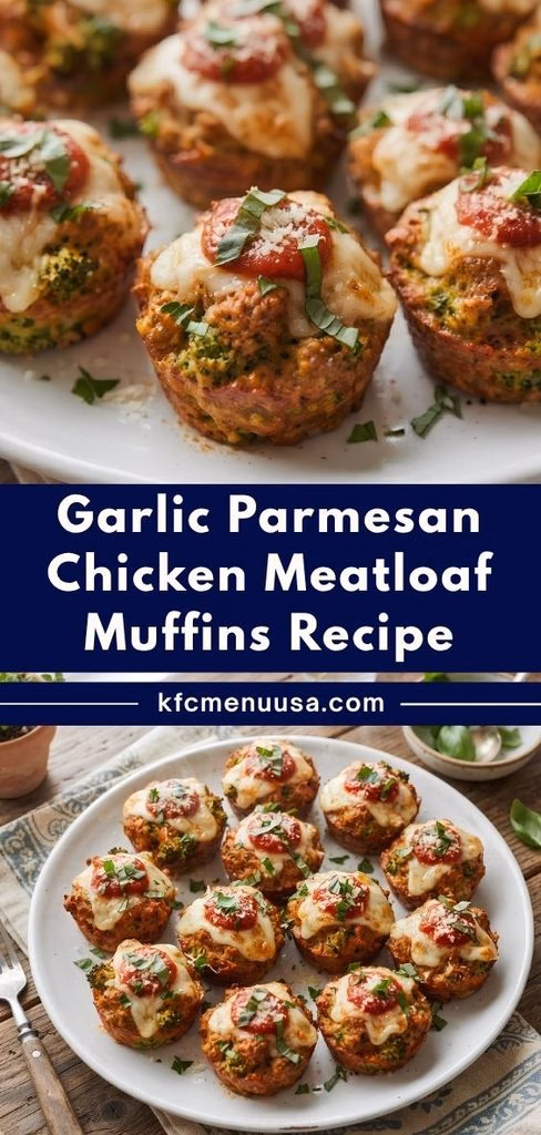 Garlic Parmesan Chicken Meatloaf Muffins Recipe