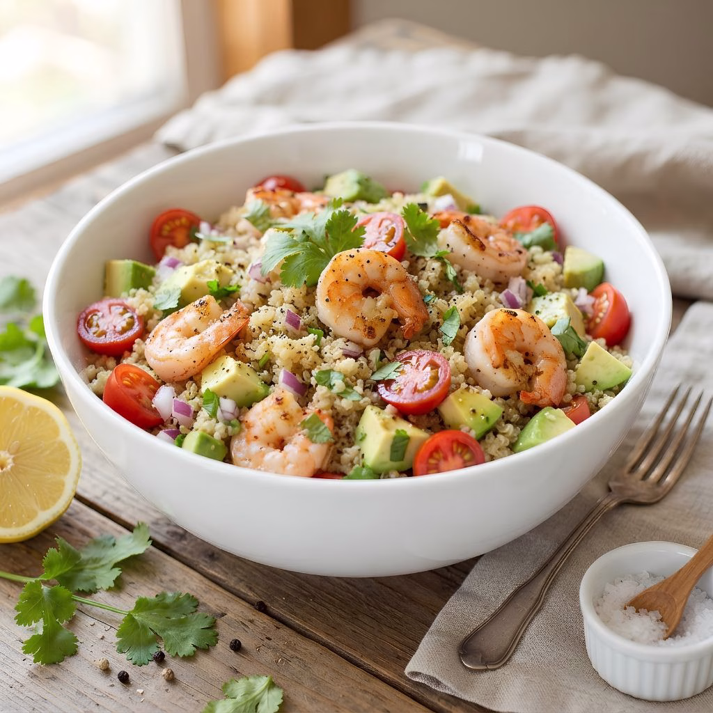 Garlic Shrimp Quinoa Salad Recipe