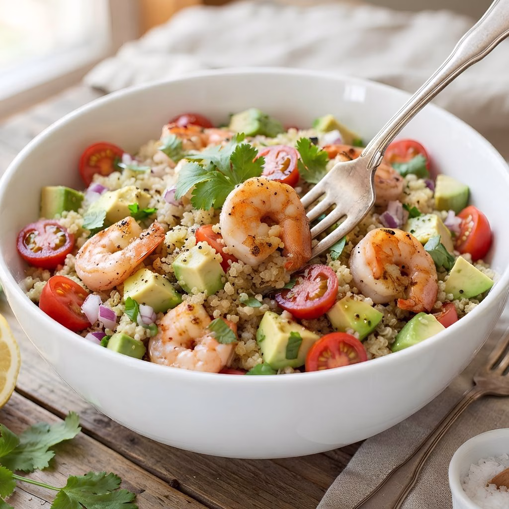 Garlic Shrimp Quinoa Salad Recipe