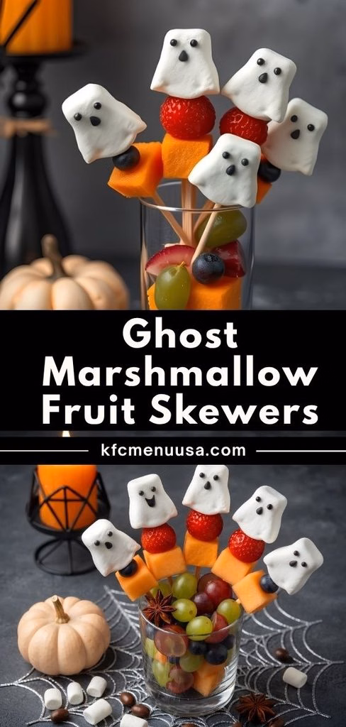 Ghost Marshmallow Fruit Skewers Recipe