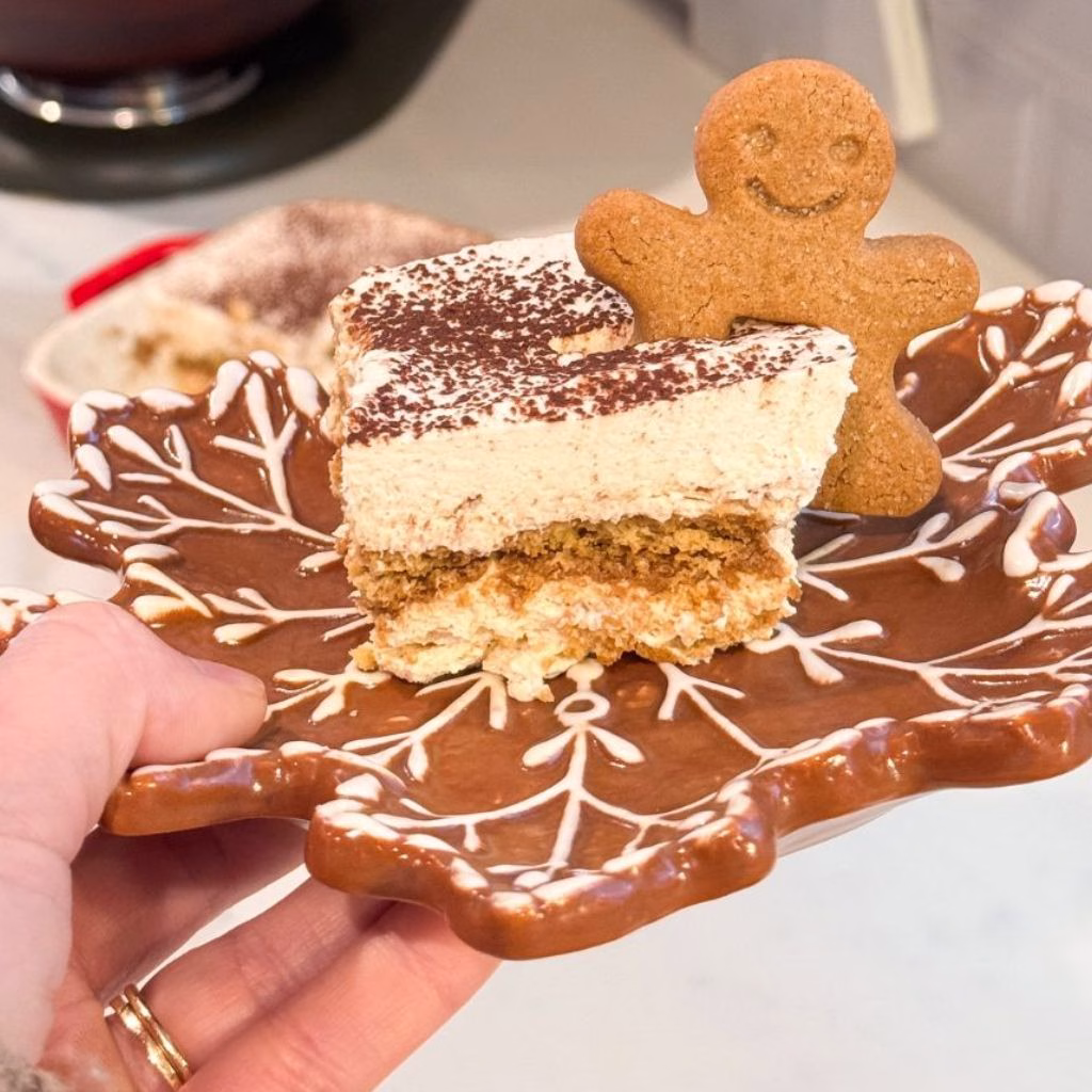 Gingerbread Tiramisu with Caramel Drizzle