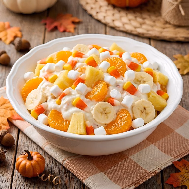 Halloween Candy Corn Fruit Salad Recipe