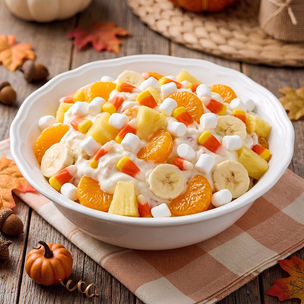 Halloween Candy Corn Fruit Salad Recipe