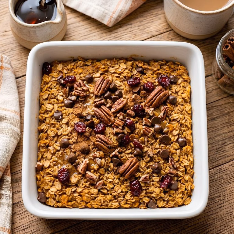 Halloween Pumpkin Spice Baked Oatmeal Recipe