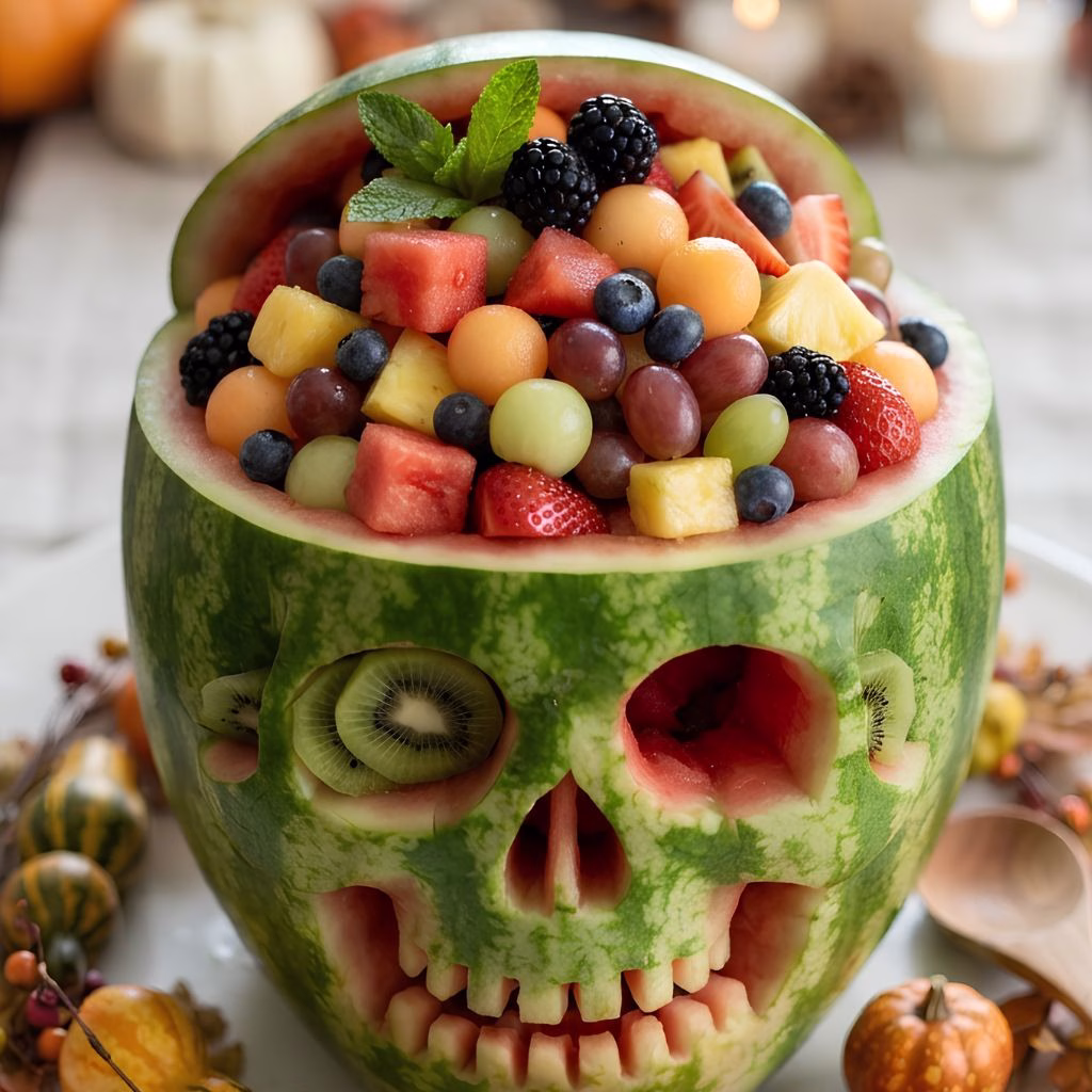 Halloween Skull Fruit Bowl Recipe