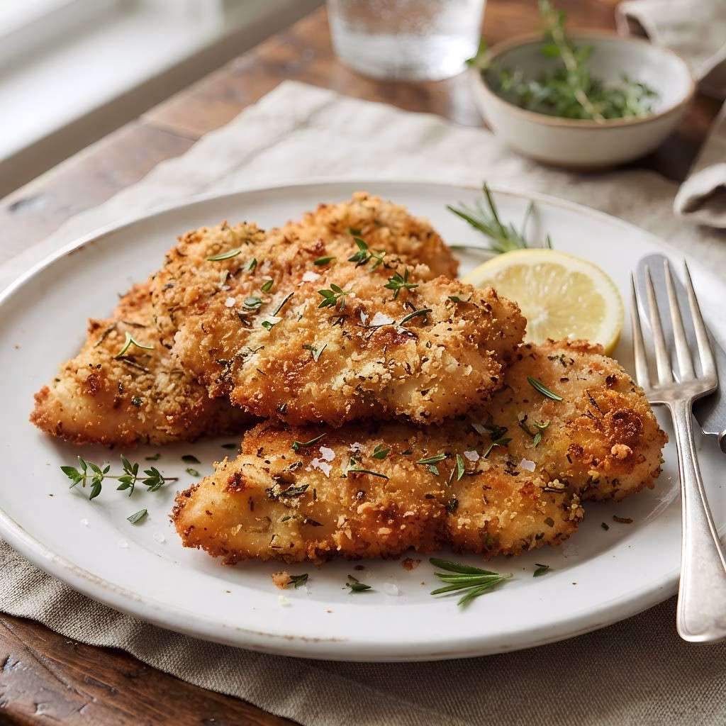 Herb-Crusted Chicken Cutlets Recipe