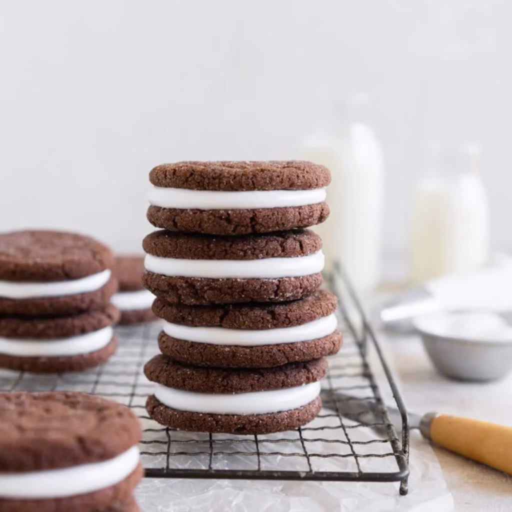 Hot Cocoa Cookie Sandwiches