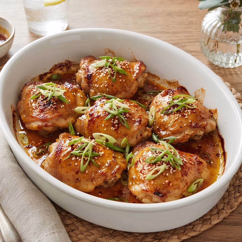 Hot Honey Garlic Chicken Thighs Recipe