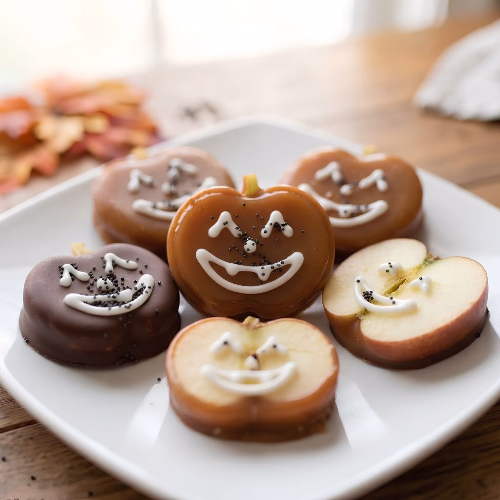 Jack O Lantern Apple Bites Recipe