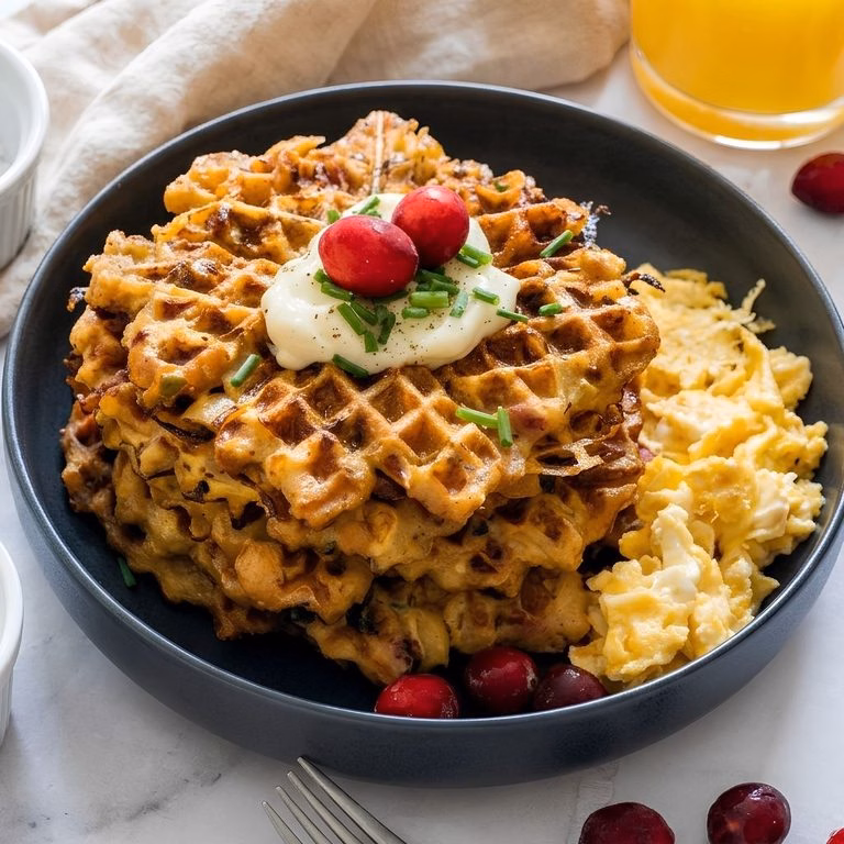 Leftover Stuffing Waffle Recipe: