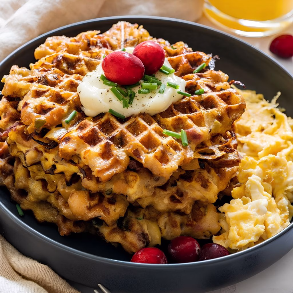 Leftover Stuffing Waffle Recipe: