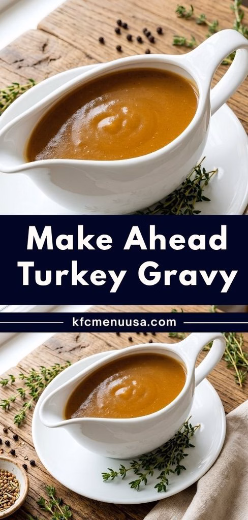 Make Ahead Turkey Gravy Recipe