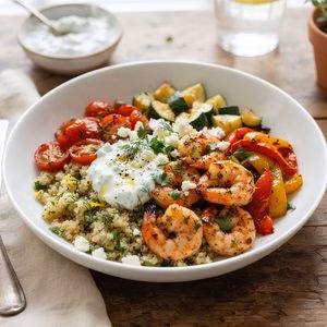 Mediterranean Shrimp Quinoa Bowl Recipe