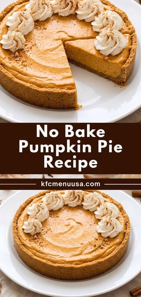 No Bake Pumpkin Pie Recipe