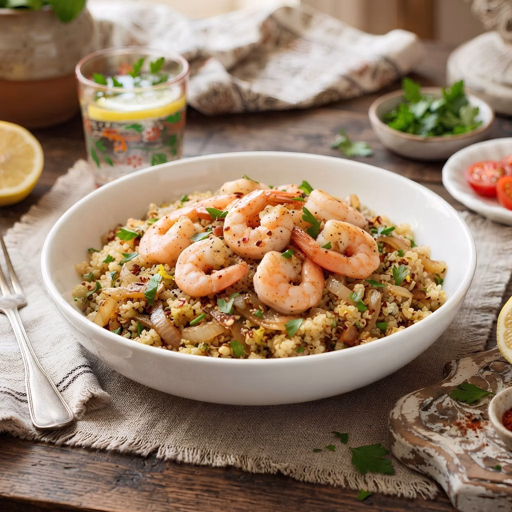 One-Pan Shrimp and Quinoa Recipe