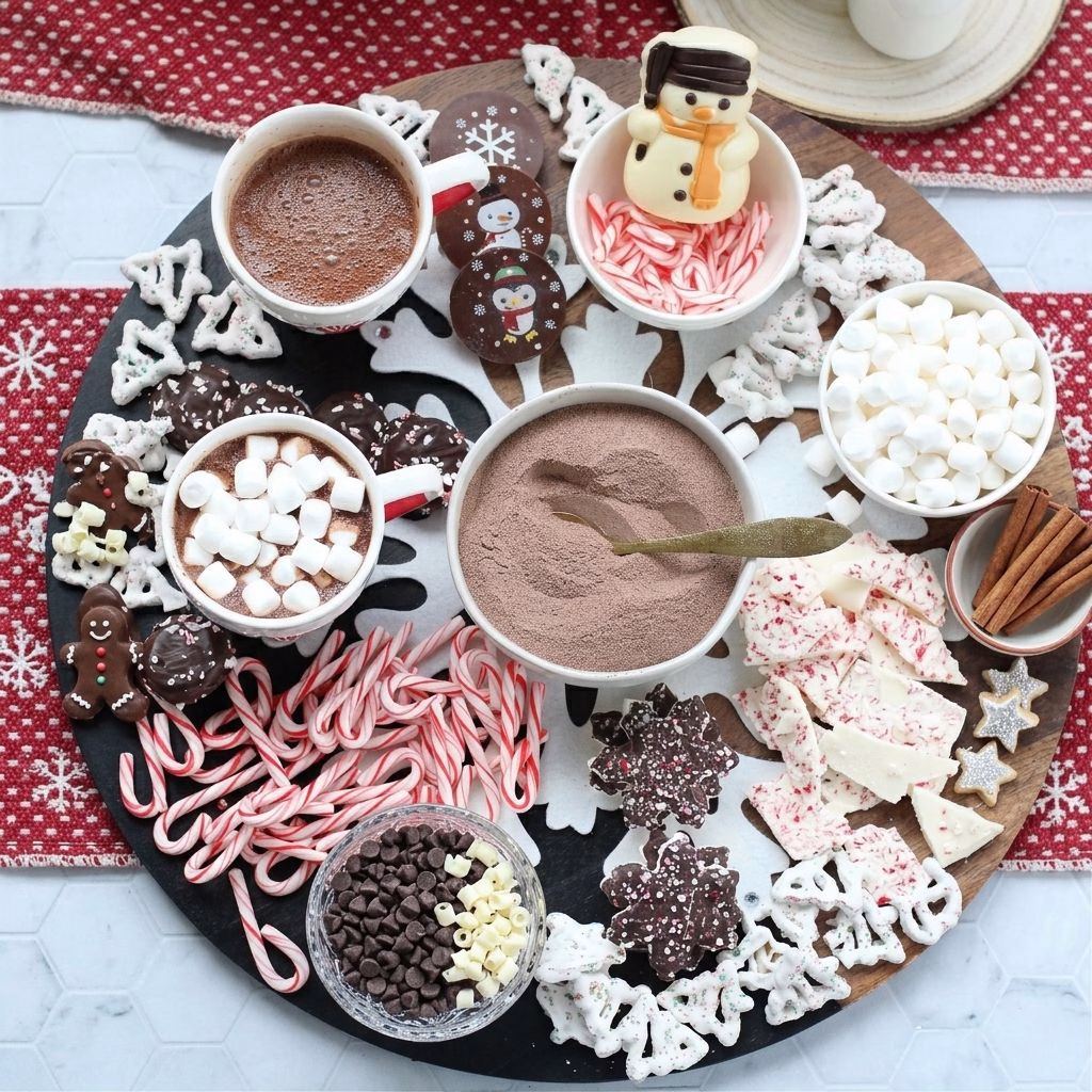 Peppermint Hot Cocoa Board