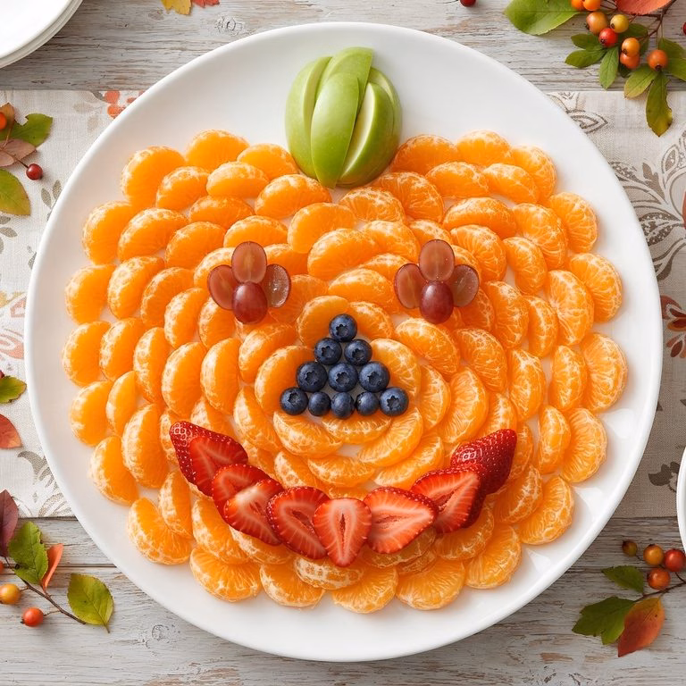 Pumpkin Shaped Fruit Tray Recipe
