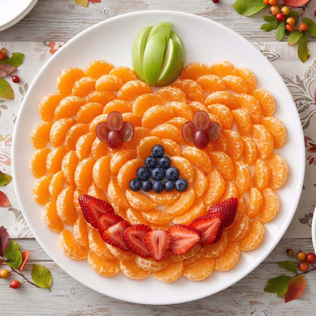 Pumpkin Shaped Fruit Tray Recipe