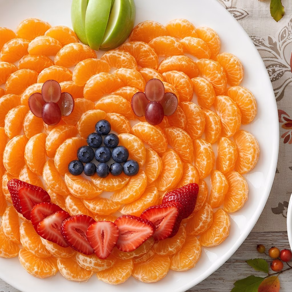 Pumpkin Shaped Fruit Tray Recipe