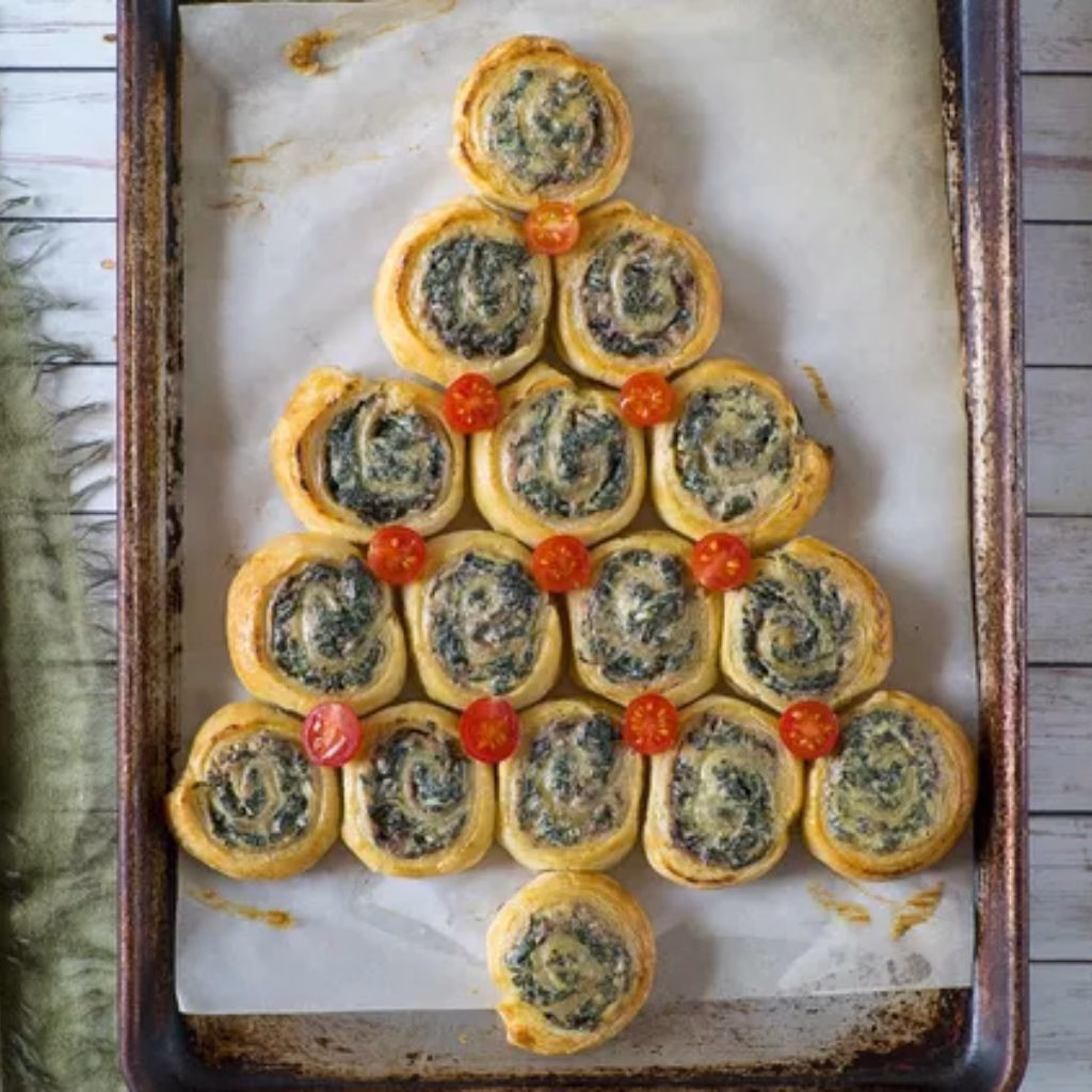 Savory Prosciutto and Herbed Cheese Christmas Tree
