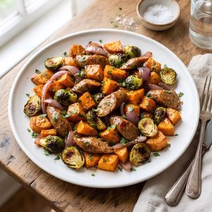 Sheet Pan Chicken Sausage Sweet Potato Recipe