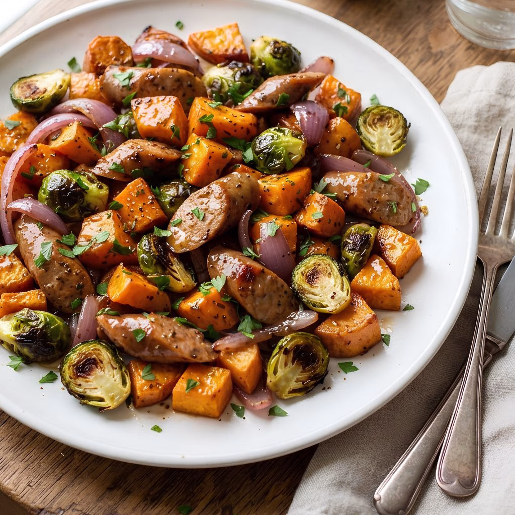 Sheet Pan Chicken Sausage Sweet Potato Recipe