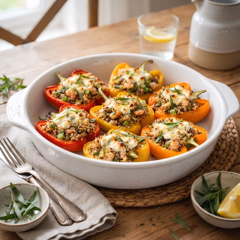 Shrimp and Quinoa Stuffed Peppers Recipe