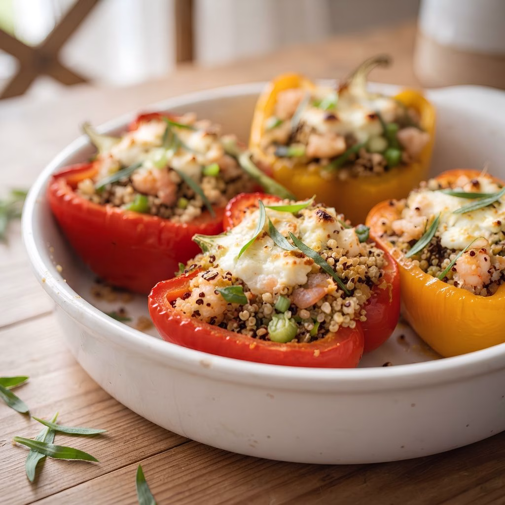 Shrimp and Quinoa Stuffed Peppers Recipe