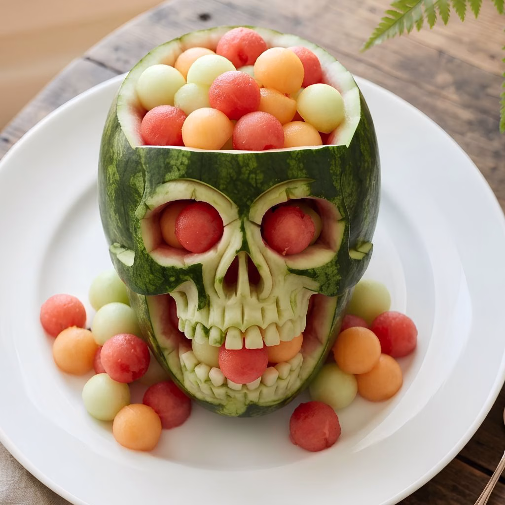 Skull Watermelon Carving Recipe