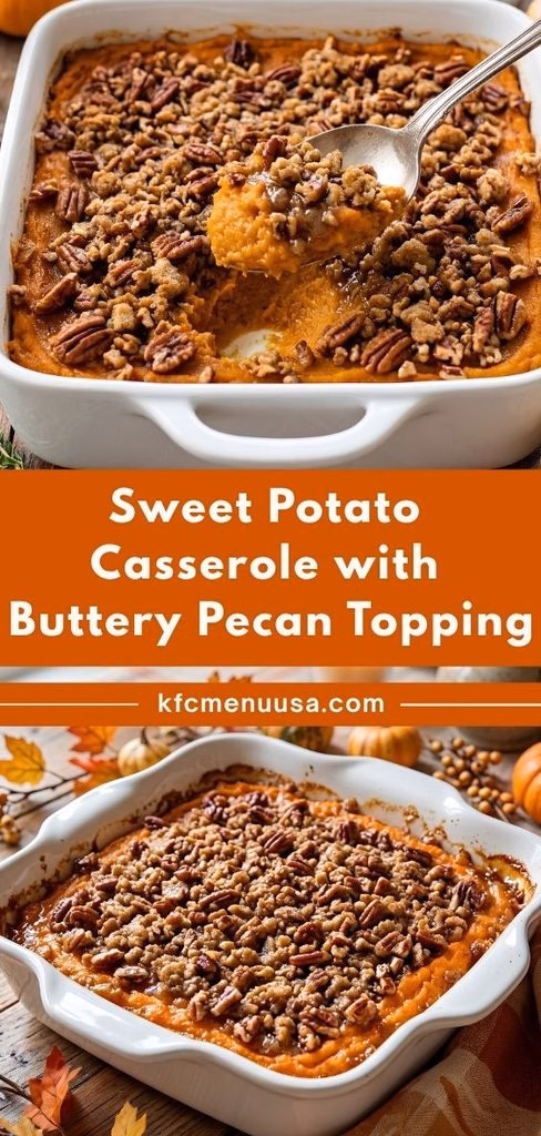 Sweet Potato Casserole with Buttery Pecan Topping Recipe