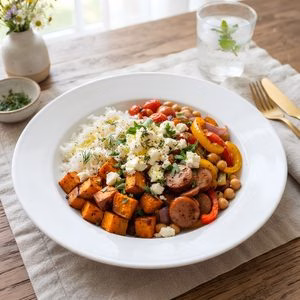 Sweet Potato Sausage Rice Bowl Recipe