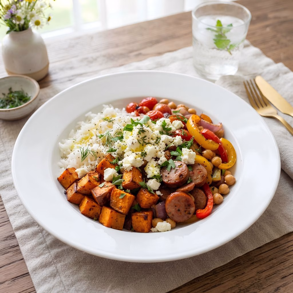 Sweet Potato Sausage Rice Bowl Recipe