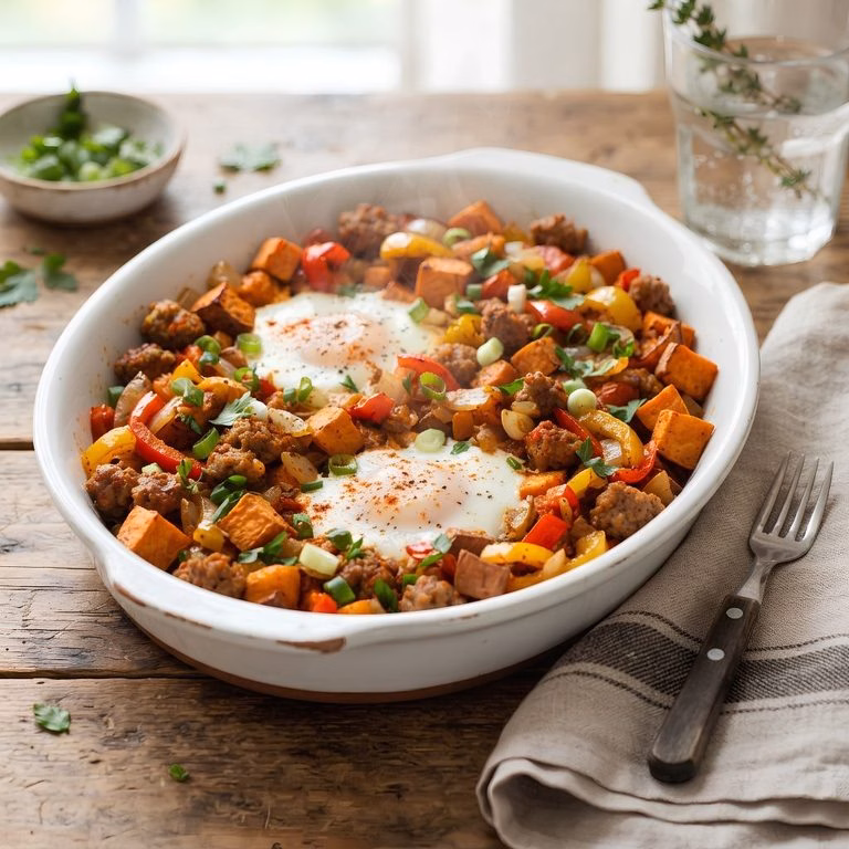 Sweet Potato Sausage Skillet Recipe