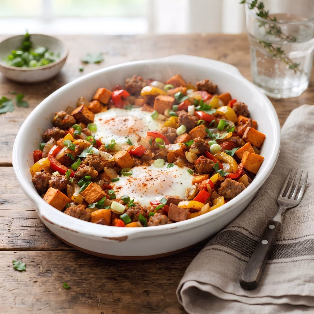 Sweet Potato Sausage Skillet Recipe