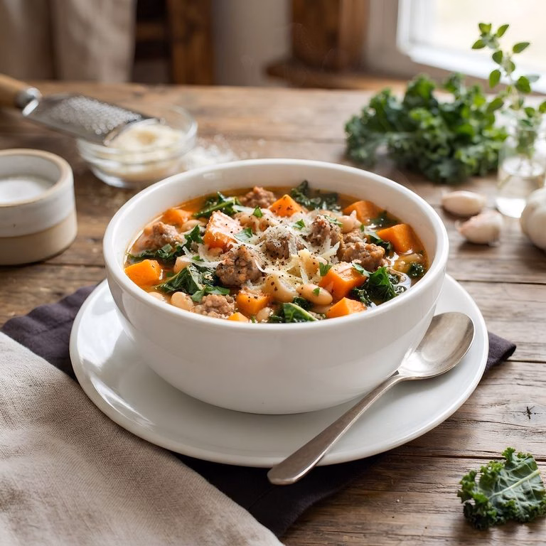 Sweet Potato White Bean Sausage Soup Recipe
