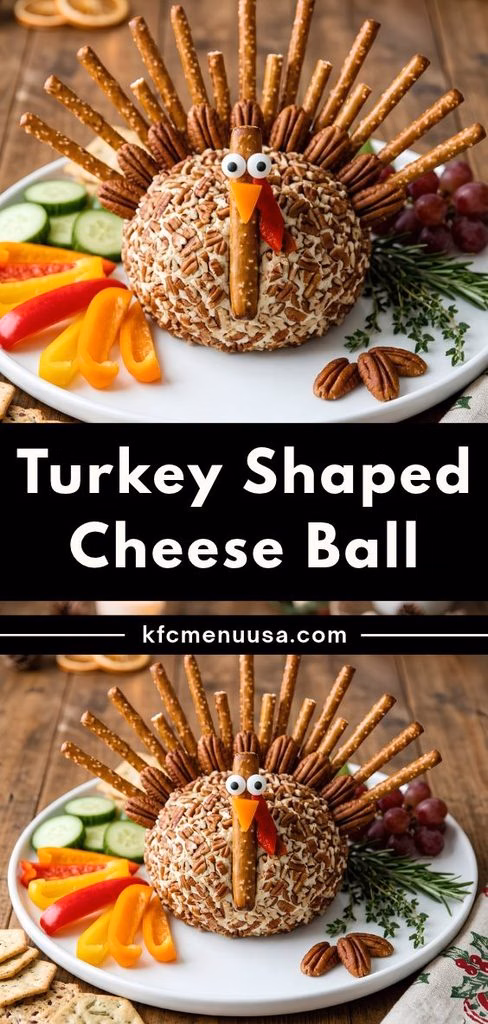 Turkey Shaped Cheese Ball Recipe